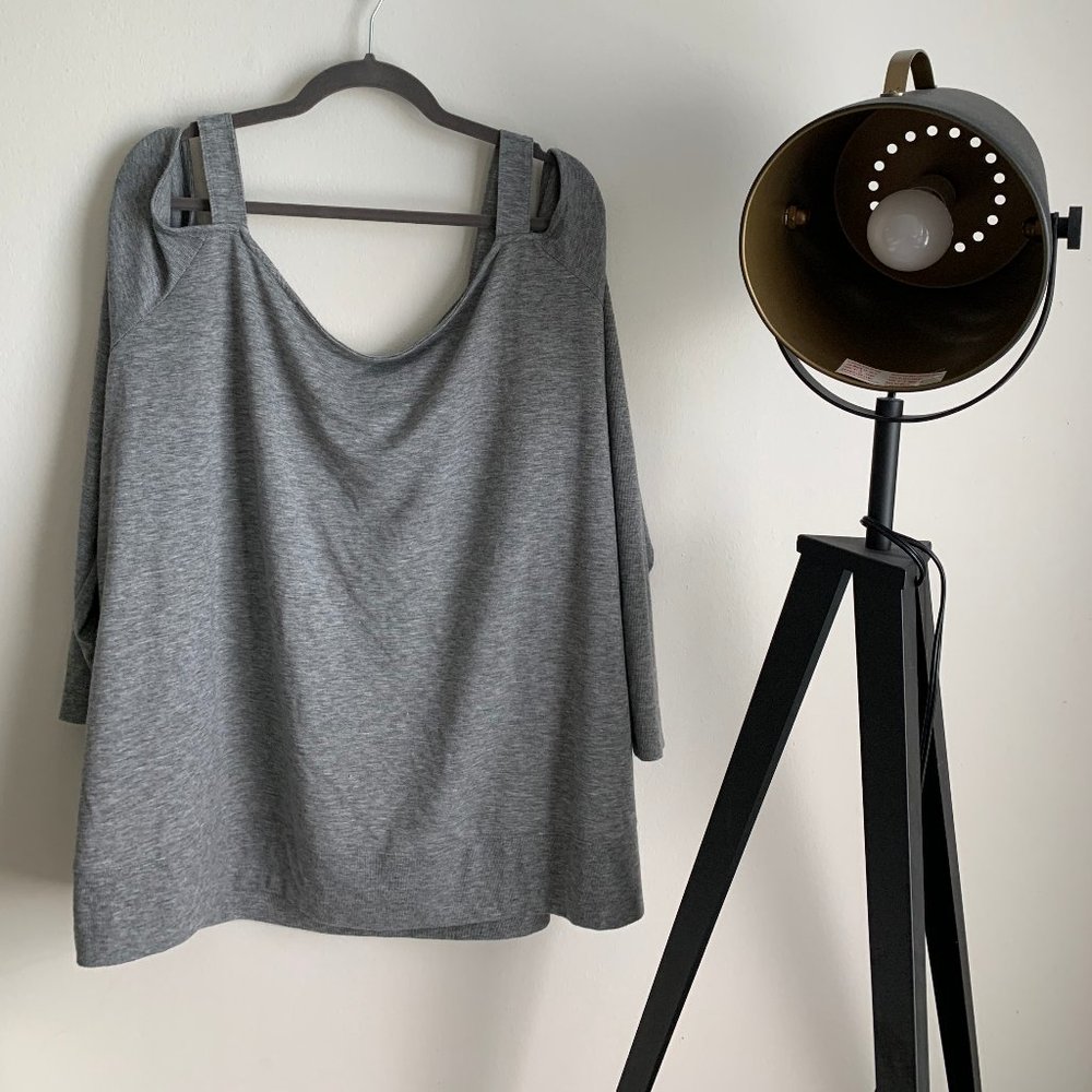 Stylish, Slouchy Cold-Shoulder Athleisure Shirt